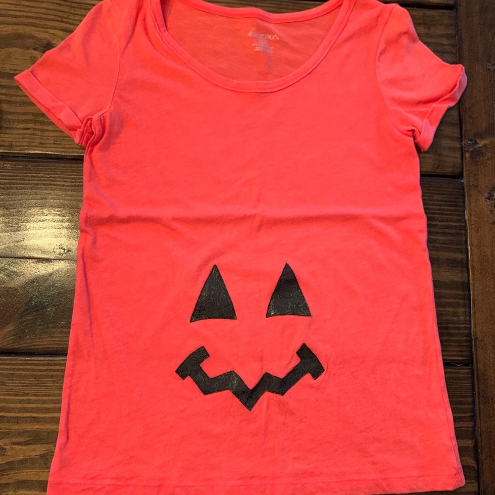 Pumpkin shirt -hand made size XS